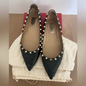 Valentino Garavani Rockstud leather ballet flats